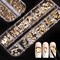 2120 Pieces Champagne Gold Crystal Nail Rhinestones Round Beads Multi Shapes Sizes Flatback Glass Gems Stones for Nail DIY Crafts Clothes Shoes Jewelry